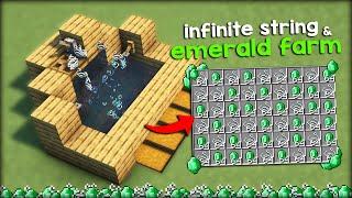 Infinite String and Emerald Farm Tutorial in Minecraft 1.21 (WORKING GLITCH)