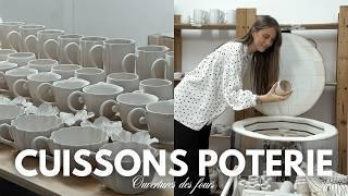 CUISSONS POTERIE: chargement, déchargement de four de céramique + émaillage & résultat final ️