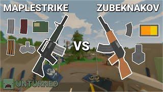 Maplestrike VS Zubeknakov: Best Assault Rifle in Unturned?