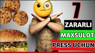 TOP 7 ZARARLI MAXSULOT QORIN YOQOTIB PRESS CHIQARISH |  ТОП 7 ЗАРАРЛИ МАХСУЛОТЛАР ПРЕСС ЧИКАРИШ УЧУН