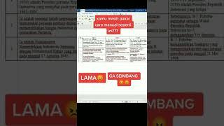Cara merapikan tabel baris kolom di microsoft word #short #word