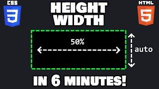 Learn CSS height and width in 6 minutes! 