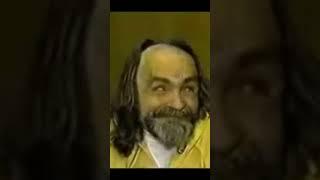 A real Serial killer Charles Manson shows his true face on camera #shorts #killer