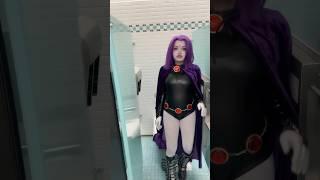 Starfire isn't good with privacy... @Hollowcoded #raven #starfire #cosplay