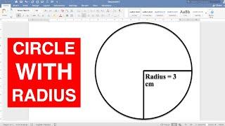 How To Draw Circle With Radius In Word - [ Microsoft ]