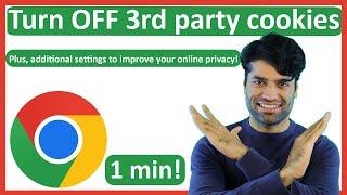 How to turn OFF 3rd party cookies Google Chrome