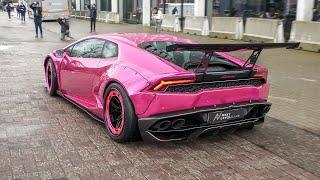 Supercars & Modified Cars Leaving Car Show ! DONUTS SVJ, LaFerrari, Zonda, Widebody RS6, LW Huracan