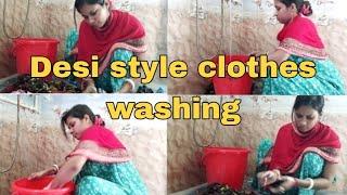 Desi Style clothes washing // washing clothes with Hand // @msfamily2580 @riyabhattacharyya0924