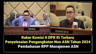 RAKER KOMISI II DPR RI PENYELESAIAN PENGANGKATAN NON ASN (HONORER) TAHUN 2024