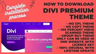 Divi theme download, 100% Original theme with license key in cheap price Group buy