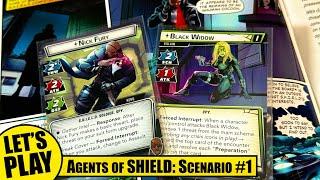 Marvel Champions Agents of SHIELD Scenario 1 - Solo Playthrough NICK FURY vs BLACK WIDOW