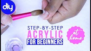 How to Do Acrylic Nails at Home for BEGINNERS (Self Taught) by Pretty Boss