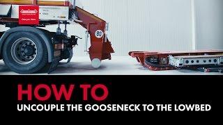 How to uncouple the gooseneck to the lowbed - Nooteboom Trailers