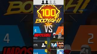 100 Booyah Streak !! Cs Ranked 1VS4  Impossible Clutch On Live 