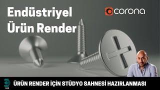 3Ds Max ile Endüstriyel Ürünler için Gerçekçi Render Nasıl Alınır? [Corona Stüdyo Sahnesi Hazırlama]