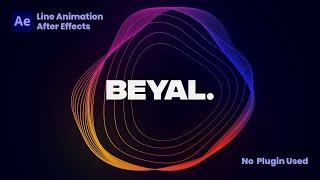 Colorful Lines with Typography Logo Reveal | After Effects