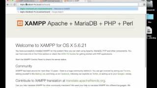 Installing XAMPP on Mac Part 1 - OLD - SEE NOTES FOR NEW VERSION