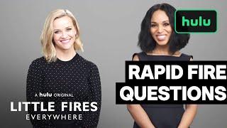 Rapid Fire Questions: Reese Witherspoon and Kerry Washington | Little Fires Everywhere | Hulu