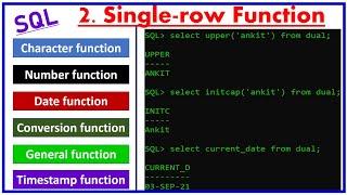 single row function in sql | Oracle Database