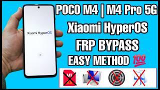 POCO M4/M4 Pro 5G FRP Bypass HyperOS | POCO Xiaomi HyperOS Google Account Unlock | No Sim/PC/Setting