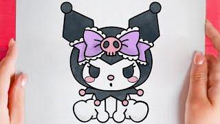 how to draw kuromi easy from hello kittty Sanrio