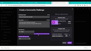 (8) Community Challenges (channel points)