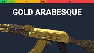 AK-47 Gold Arabesque - Skin Float And Wear Preview