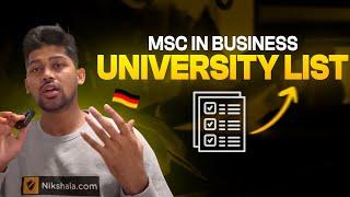 (No fees) UNIVERSITY LIST: MSc in International business/ Public University