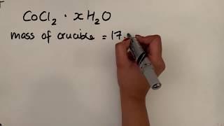 Water of crystallisation calculation