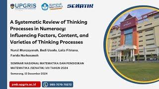 SENATIK VIII 2024_A Systematic Review of Thinking Processes in Numeracy