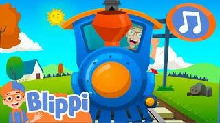 Wheels On The Train Song | Blippi Songs｜Kids Songs｜Trucks for Kids