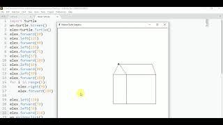 Python 3 || Turtle Programming to create House Diagram