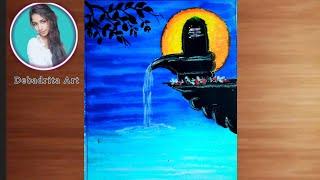 Lord Shivling painting step by step|| Shiva drawing || Debadrita Art