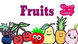 Fruits name, fruits name in English with pictures and spellings | List of Fruits name