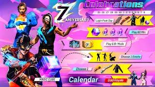 7th Anniversary Event Calendar आ गया | Criminal Bundle Return | Free Fire New Event | Ff New Event