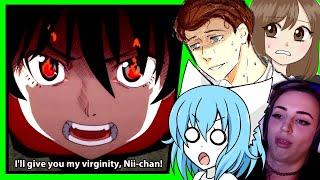 I Showed YouTubers The Worst Anime Clips Ever - (ft Wolfychu, Emirichu, CDawgVA, Gibi ASMR etc)