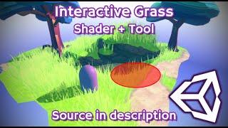 Unity | I made an Interactive Grass Shader + Tool