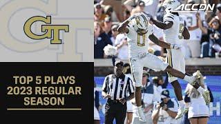 Georgia Tech Yellow Jackets Top 5 Plays Of The 2023 Regular Season