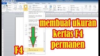 Cara Membuat Ukuran Kertas F4 di Word & Excel Secara Permanen