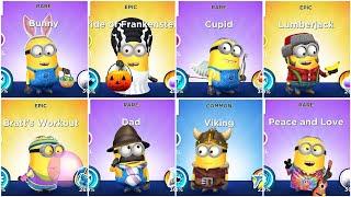 Minion Rush Bunny VS Bride of Frankenstein VS Cupid VS Lumberjack VS Bratt's Workout VS Dad Viking