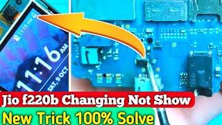 jio phone charging not show problem|100%|jio f220b charging not show solution|220 charging ic jumper