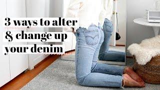 HOW TO DISTRESS + ALTER YOUR OLD DENIM (easy!) | rachspeed