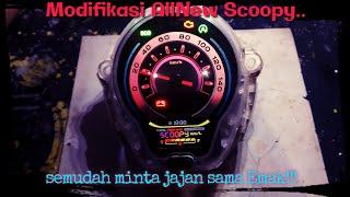 PASANG STIKER SPEEDOMETER SCOOPY 2021| MODIF MURAH PAKAI DUIT RECEH BOCAH SD | UNACHAN.SPEEDO