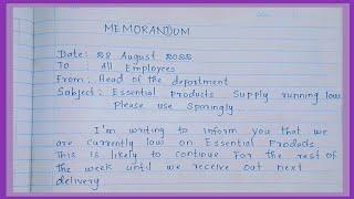 Business Memorandum | How to write a Business Memo? | Memo report writing