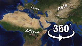 World Physical Map 360° video l first video in worldwide l it can rotate