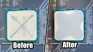 Thermal Paste Spread Under Glass