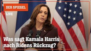 Livestream: So läuft Kamala Harris' erster Auftritt nach Bidens Rückzugs | DER SPIEGEL