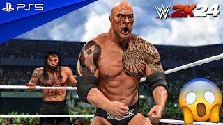 WWE 2K24 - Cody Rhodes & Seth Rollins vs. The Rock & Roman Reigns - WrestleMania XL | PS5™ [4K60]