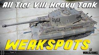 Tier 8 Heavy Tanks Weakspots Guide! World of tanks console