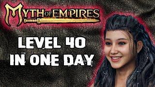 Myth of Empires how to level up to level 40 in a single day